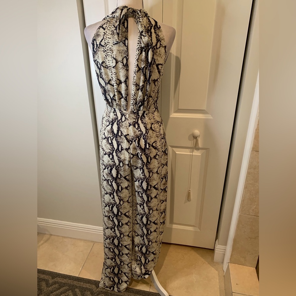 NWOT Endless Rose Python Pattern Halter Neck Jumpsuit - Picture 7 of 9